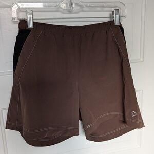 Moving Comfort Brown and Black Athletic Shorts